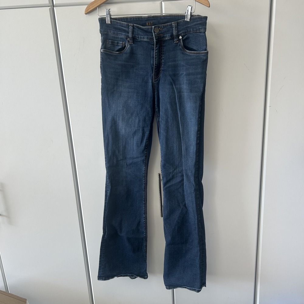 Kut from the Kloth Women 8 Dark Wash Bootcut Jeans Stretch SP369MA3 Indigo